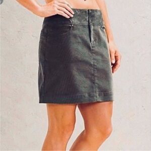 Athleta “Vintage Ridge" Gray-Green Corduroy Mini Skirt Size 4